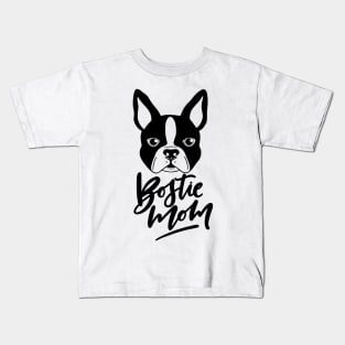 Bostie Mom Boston Terrier Dog Dogs Kids T-Shirt